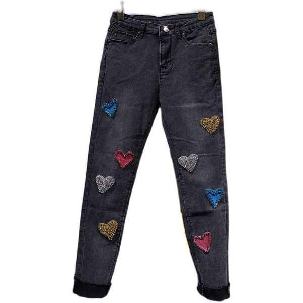 jeans women jeans 2022 spring heart beaded streetwear high waist denim jeans casual women clothing pencil pants, Blue
jeans women jeans 2022 spring heart beaded streetwear high waist denim jeans casual women clothing pencil pants, Blue