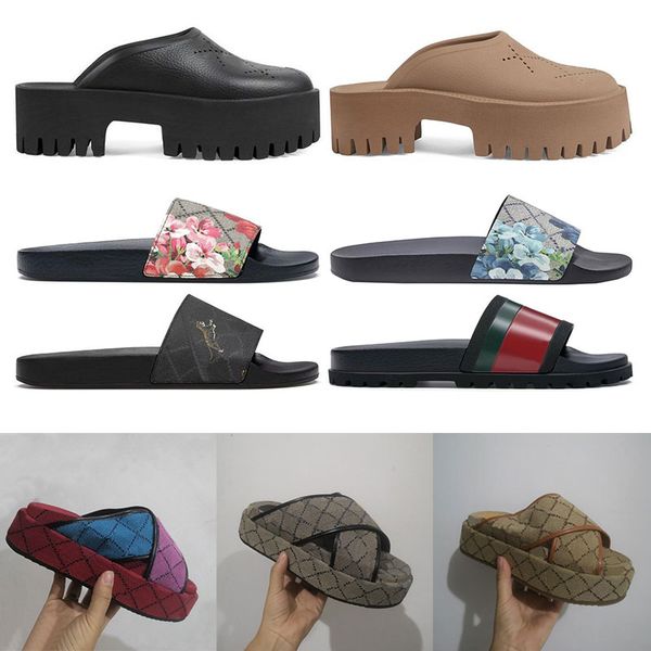 luxury designer sandals women platforms floral brocade slippers flats rubber platform gear bottoms white mens womens loafers casual slides, Black
luxury designer sandals women platforms floral brocade slippers flats rubber platform gear bottoms white mens womens loafers casual slides, Black