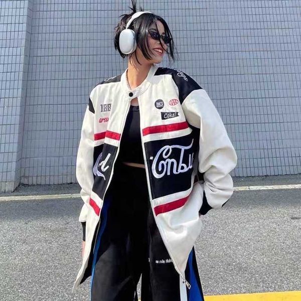 men's jackets y2k motorcycle women jacket high street retro patchwork contrast jacket american loose casual street hip hop racing jacke, Black;brown
men's jackets y2k motorcycle women jacket high street retro patchwork contrast jacket american loose casual street hip hop racing jacke, Black;brown