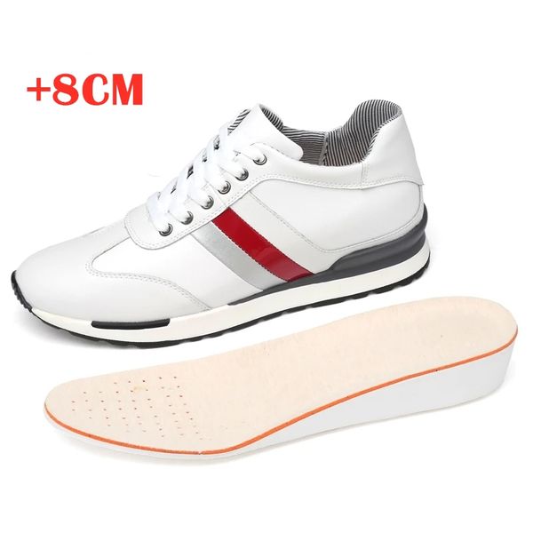 elevator shoes men sneakers heightening shoes man increase shoes height increase insole 8cm tall shoes, Black
