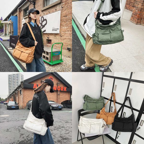 nxy big canvas double pockets crossbody bag for women casual ladies handbags simple large capacity travel shoulder 230424
nxy big canvas double pockets crossbody bag for women casual ladies handbags simple large capacity travel shoulder 230424