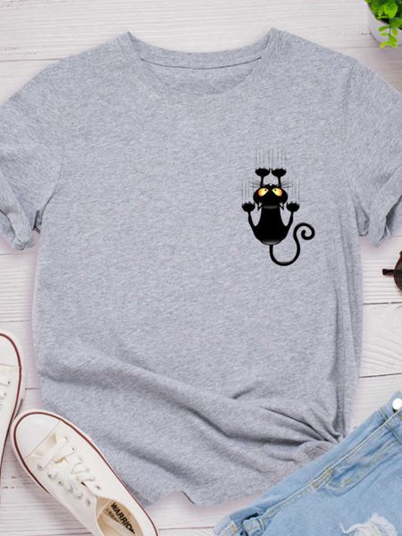 pocket black cat print t shirt women short sleeve o neck loose tshirt summer women causal tee shirt camisetas, White
pocket black cat print t shirt women short sleeve o neck loose tshirt summer women causal tee shirt camisetas, White