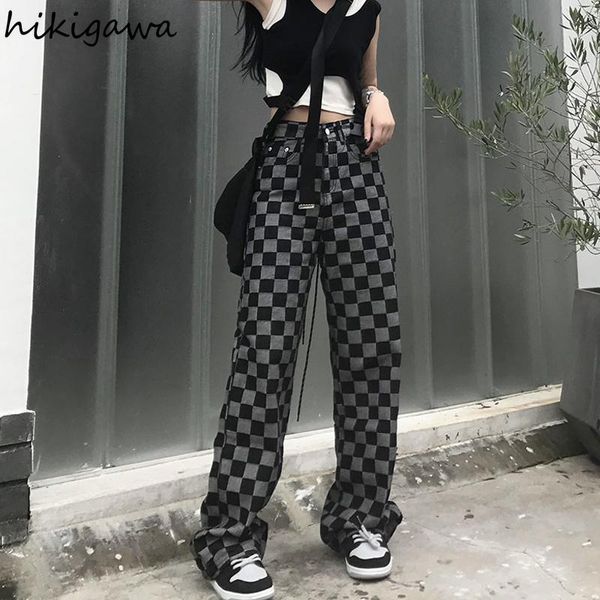 jeans hikigawa jeans for women fashion streetwear plaid straight wide leg pants high waist slim fit new bottoms korean casual trousers, Blue
jeans hikigawa jeans for women fashion streetwear plaid straight wide leg pants high waist slim fit new bottoms korean casual trousers, Blue