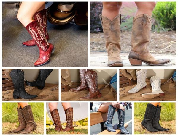 2022 leather cowboy cowgirl motorcycle western denim boots cowgrils thick heel embroidered square head rivet vintage thick heels k7231634, Black
2022 leather cowboy cowgirl motorcycle western denim boots cowgrils thick heel embroidered square head rivet vintage thick heels k7231634, Black