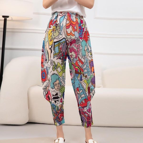 capris miyake pleated 2022 autumn new pp pleated graffiti printing casual organ skinny pants high waist bellbottoms anklelength pants, Black;white
capris miyake pleated 2022 autumn new pp pleated graffiti printing casual organ skinny pants high waist bellbottoms anklelength pants, Black;white