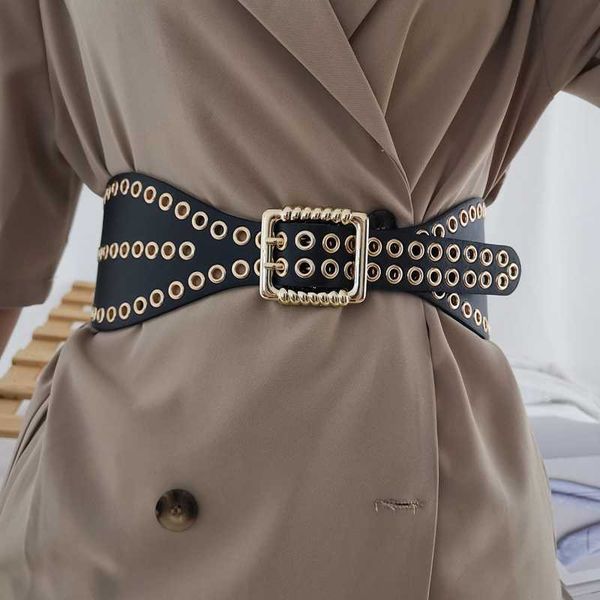 other fashion accessories new gold rivet design belt fashion double pin buckle waist strape punk personality wide black elastic waistbands l, Silver
other fashion accessories new gold rivet design belt fashion double pin buckle waist strape punk personality wide black elastic waistbands l, Silver