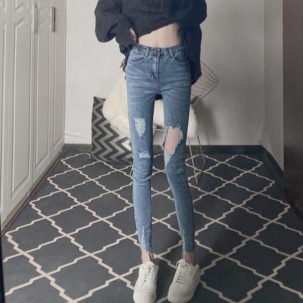 jeans high waist jeans new spring summer 2021 show thin tight hole pencil blue lady feet pants
jeans high waist jeans new spring summer 2021 show thin tight hole pencil blue lady feet pants
