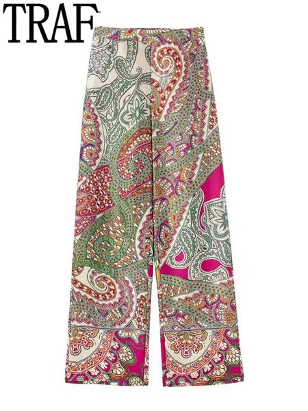 capris traf pants for women print high waist baggy pants sets vintage streetwear casual pants woman straight leg summer beach trousers, Black;white
capris traf pants for women print high waist baggy pants sets vintage streetwear casual pants woman straight leg summer beach trousers, Black;white