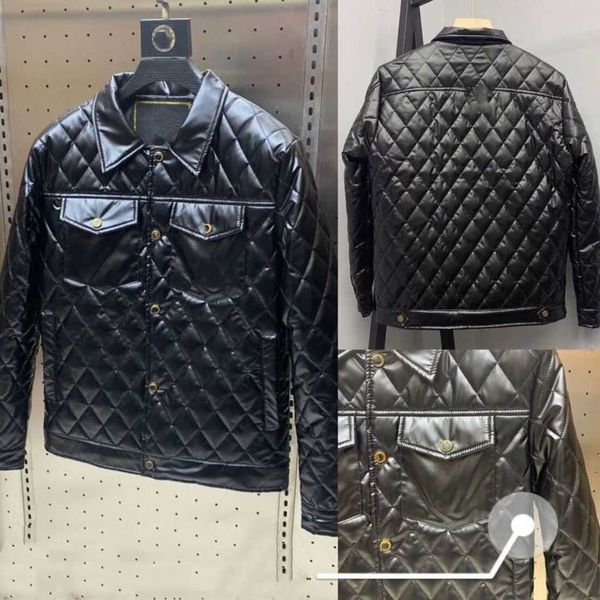 pu vercace versage mens embroidered motorcycle lapel jacket leather fallwinter lightweight shiny casual short faux diamond check cotton zipp, Black;brown
pu vercace versage mens embroidered motorcycle lapel jacket leather fallwinter lightweight shiny casual short faux diamond check cotton zipp, Black;brown