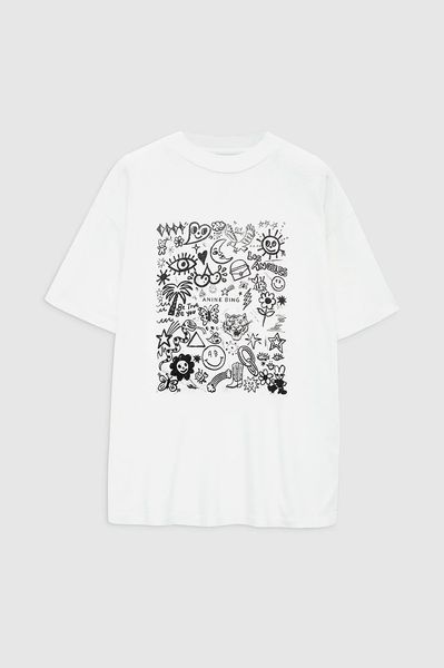 anine bing women desginer fashion classic t shirt ab limited co-branded artist graffiti print vintage short-sleeved, White
anine bing women desginer fashion classic t shirt ab limited co-branded artist graffiti print vintage short-sleeved, White