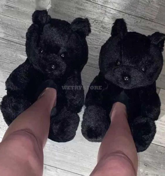 women teddy bear plush slippers cartoon cute bear house slipper winter warm furry faux fur slides woman furry home indoor p08283961181, Black
women teddy bear plush slippers cartoon cute bear house slipper winter warm furry faux fur slides woman furry home indoor p08283961181, Black