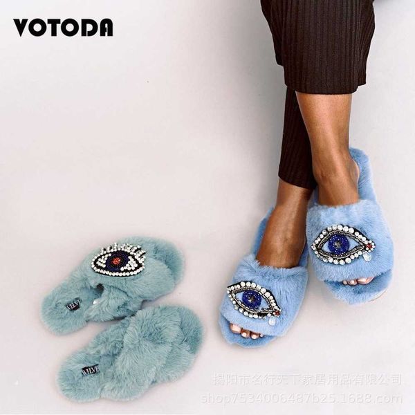 slippers women shoes winter fur slides for women cross flat rhinestone eyes slippers fluffy faux fur plush slides zapatos de mujer j230502, Black
slippers women shoes winter fur slides for women cross flat rhinestone eyes slippers fluffy faux fur plush slides zapatos de mujer j230502, Black
