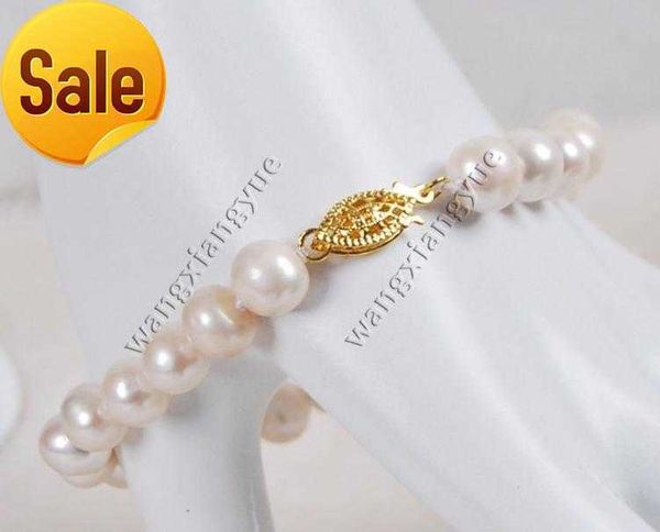 89mm genuine natural white akoya cultured pearl bracelet 75quot hand knotted7677453, Black
89mm genuine natural white akoya cultured pearl bracelet 75quot hand knotted7677453, Black