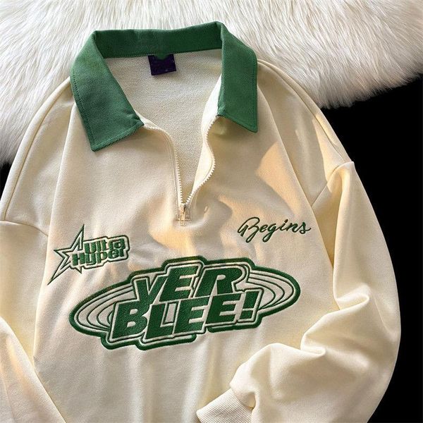 polos vintage half zipper polo collar letter embroidery polo shirt women's 2022 spring loose and lazy wind hiphop thin section y2k top, White
polos vintage half zipper polo collar letter embroidery polo shirt women's 2022 spring loose and lazy wind hiphop thin section y2k top, White