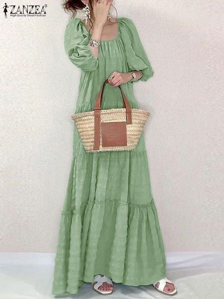 dresses zanzea 2022 women summer sundress elegant solid ruffle dress puff sleeve maxi vestidos female square neck robe femme oversized, Black;gray
dresses zanzea 2022 women summer sundress elegant solid ruffle dress puff sleeve maxi vestidos female square neck robe femme oversized, Black;gray