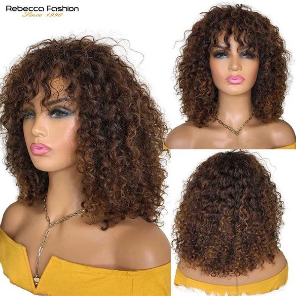 synthetic wigs short curly bob human hair wigs with bangs full machine made highlight honey blonde colored for women remy 230227, Black
synthetic wigs short curly bob human hair wigs with bangs full machine made highlight honey blonde colored for women remy 230227, Black