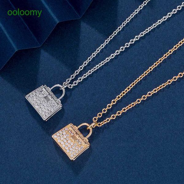 hemres designer necklace kelys bag necklace pendant s925 silver plated 18k rose gold inlaid diamond handbag live broadcast, Black
hemres designer necklace kelys bag necklace pendant s925 silver plated 18k rose gold inlaid diamond handbag live broadcast, Black