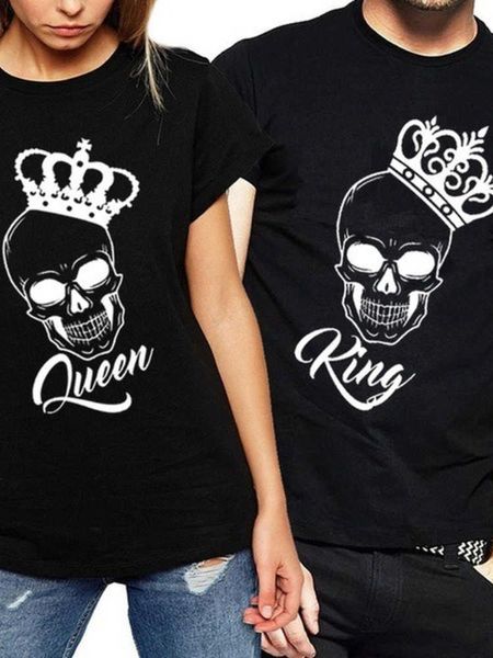 king queen couples t shirt skull crown printing couple clothes summer t-shirt women man casual o-neck lovers tee shirt, White
king queen couples t shirt skull crown printing couple clothes summer t-shirt women man casual o-neck lovers tee shirt, White