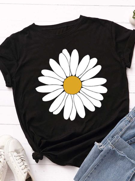 blooming daisy print women t shirt short sleeve o neck loose women tshirt ladies tee shirt clothes camisetas mujer, White
blooming daisy print women t shirt short sleeve o neck loose women tshirt ladies tee shirt clothes camisetas mujer, White