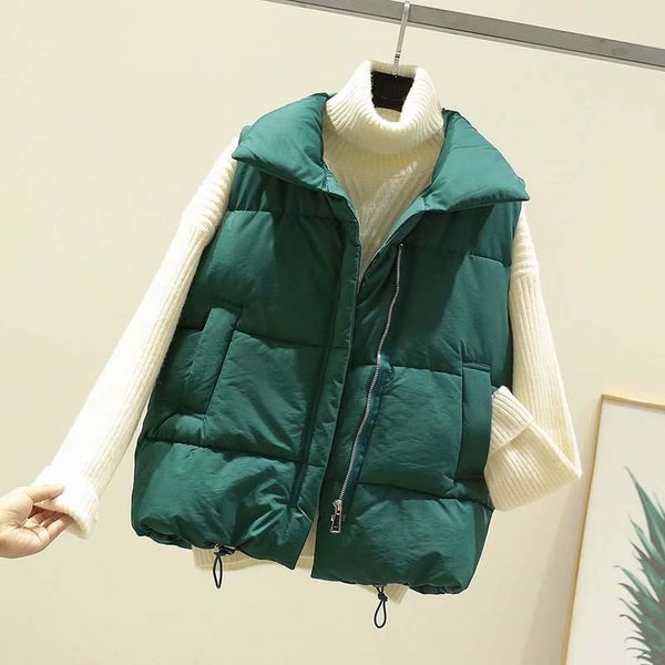 leather 2023 autumn winter green quilted vest sleeveless jacket women waistcoat women ladies down vest for women, Black
leather 2023 autumn winter green quilted vest sleeveless jacket women waistcoat women ladies down vest for women, Black