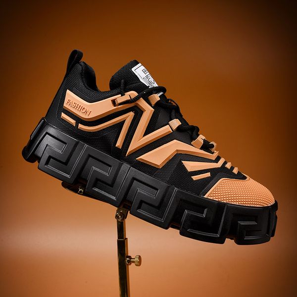men casual shoes thick platform sneakers breathable mesh fashion running shoes height increasing outdoor sport shoes, Black
men casual shoes thick platform sneakers breathable mesh fashion running shoes height increasing outdoor sport shoes, Black