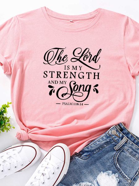 lord is my strength print t shirt women short sleeve o neck loose tshirt summer women causal tee shirt camisetas mujer, White
lord is my strength print t shirt women short sleeve o neck loose tshirt summer women causal tee shirt camisetas mujer, White