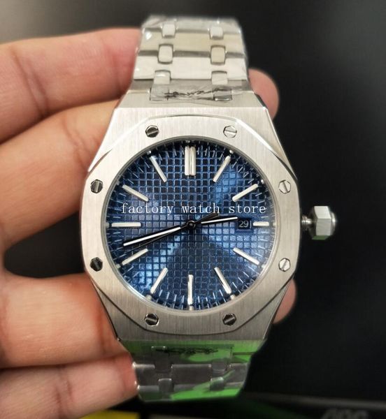 9 color men's watches 41mm blue dial stainless steel strap mechanical amenutomatic men wristwatches, Slivery;brown
9 color men's watches 41mm blue dial stainless steel strap mechanical amenutomatic men wristwatches, Slivery;brown