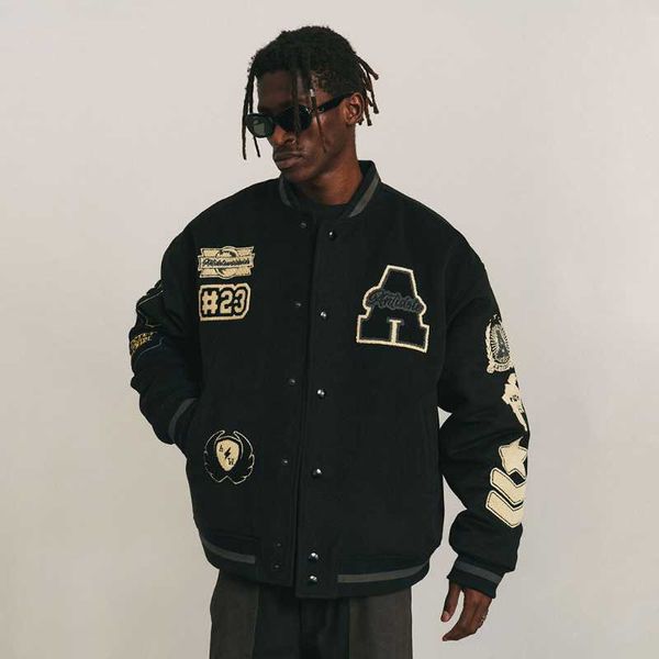 men's jackets high street heavy embroidered baseball uniform men's clothing 2023 spring and autumn vneck couple loose fashion hiph, Black;brown
men's jackets high street heavy embroidered baseball uniform men's clothing 2023 spring and autumn vneck couple loose fashion hiph, Black;brown