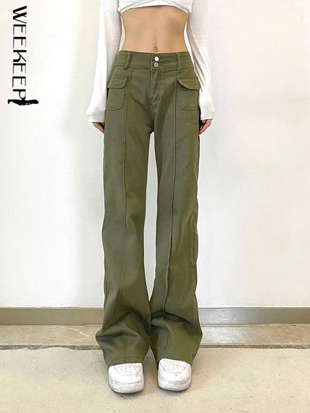jeans weekeep low rise bootcut jeans aesthetic y2k casual green mom jeans pocket patchwork denim cargo pants streetwear retro trousers, Blue
jeans weekeep low rise bootcut jeans aesthetic y2k casual green mom jeans pocket patchwork denim cargo pants streetwear retro trousers, Blue