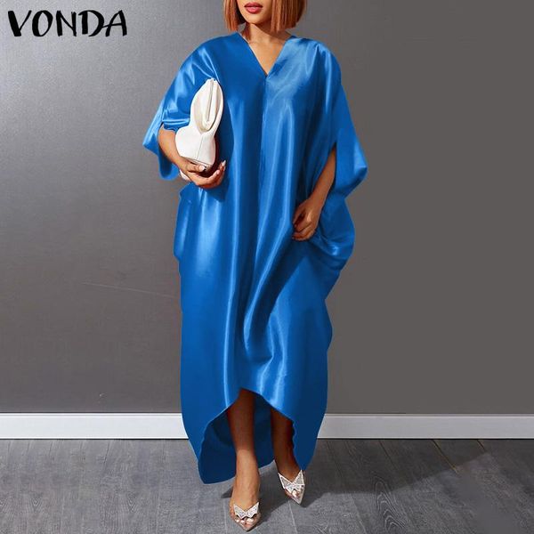 dresses vonda women long dress casual half bat sleeve v neck asymmetrical party dresses 2022 summer satin slik bohemian vestidos, Black;gray
dresses vonda women long dress casual half bat sleeve v neck asymmetrical party dresses 2022 summer satin slik bohemian vestidos, Black;gray
