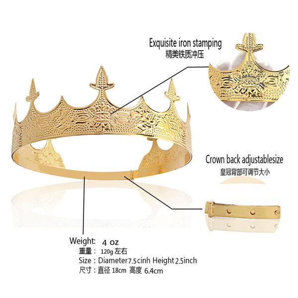 vintage personalized crown size adjustable halloween dress up ancient gold king crown for men and women ts-0314-b, Silver
vintage personalized crown size adjustable halloween dress up ancient gold king crown for men and women ts-0314-b, Silver