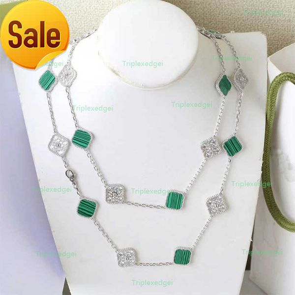 luxury 20 flower crystal long choker four-leaf clover necklace fashion natural black white red green shell designer necklace for women, Golden;silver
luxury 20 flower crystal long choker four-leaf clover necklace fashion natural black white red green shell designer necklace for women, Golden;silver