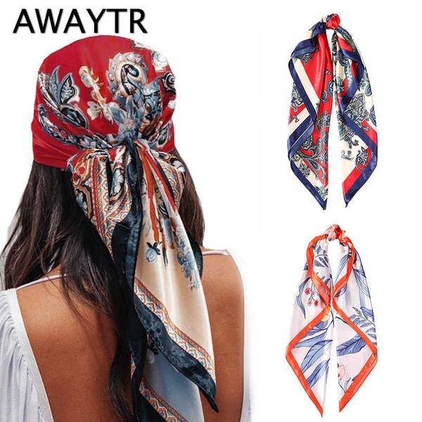 scarves awaytr 9090cm square silk scarf headband for women fashion print hair band ties hand kerchief bandana shawl hair accessories j230502, Blue;gray
scarves awaytr 9090cm square silk scarf headband for women fashion print hair band ties hand kerchief bandana shawl hair accessories j230502, Blue;gray