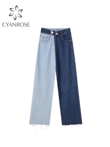 jeans 2022 women jeans high waist color contrast irregular straight wide leg new spring and autumn y2k punk streetwear denim pant, Blue
jeans 2022 women jeans high waist color contrast irregular straight wide leg new spring and autumn y2k punk streetwear denim pant, Blue