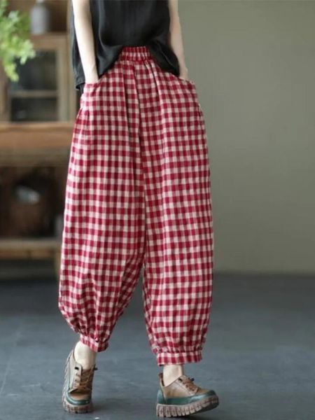 capris 2022 summer new literary retro women's pants loose and thin allmatch casual pants women's large size plaid harem pants, Black;white
capris 2022 summer new literary retro women's pants loose and thin allmatch casual pants women's large size plaid harem pants, Black;white