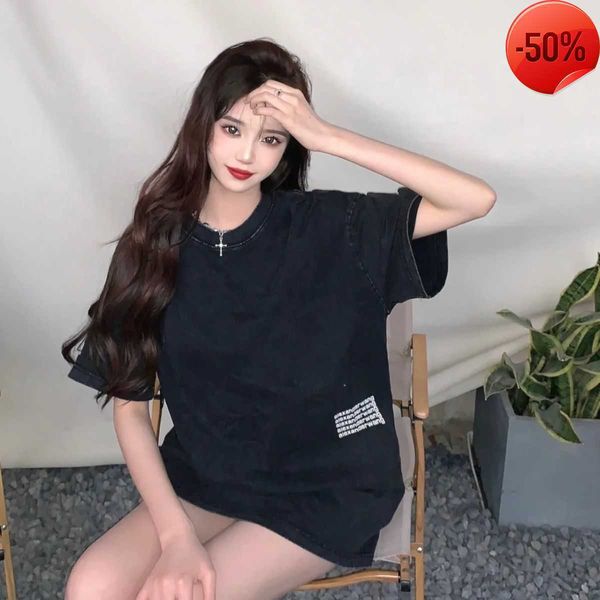 t shirt for women alexander 23ss wash letter printing loose men and women lovers short sleeve t-shirt lu1x, White
t shirt for women alexander 23ss wash letter printing loose men and women lovers short sleeve t-shirt lu1x, White