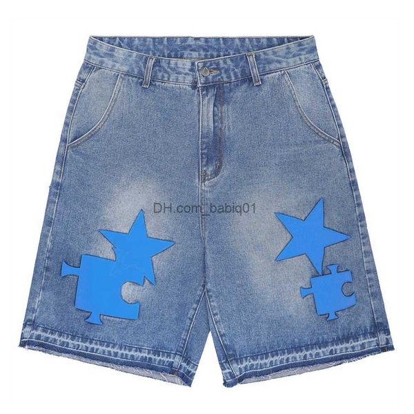 men's shorts five star denim shorts men straight style shorts for men 2023 summer t230502, White;black
men's shorts five star denim shorts men straight style shorts for men 2023 summer t230502, White;black