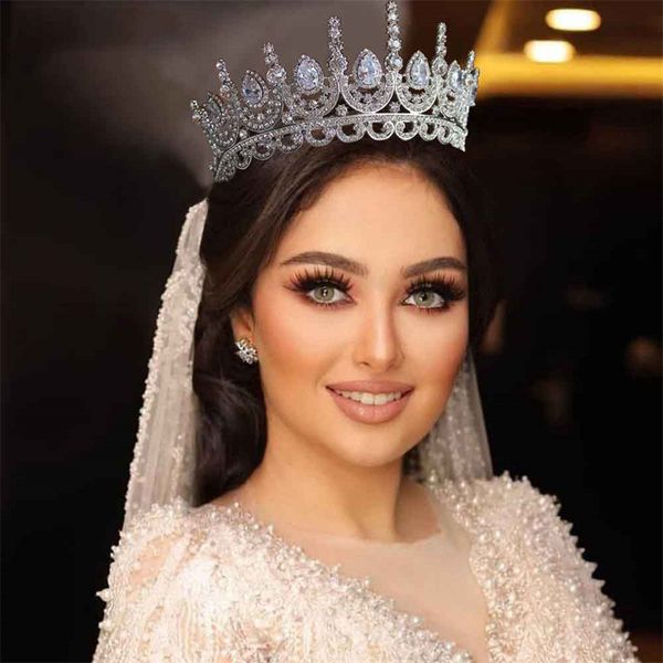 new european and american zircon crown water diamond bridal crown headwear wedding luxury diamond princess crown accessories, Silver
new european and american zircon crown water diamond bridal crown headwear wedding luxury diamond princess crown accessories, Silver