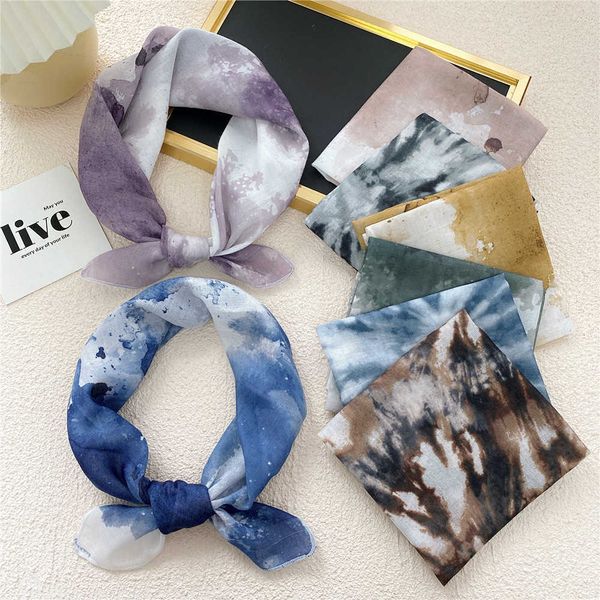 scarves ruoshui 5858cm tie dye square bandana for women girls kerchief woman hair accessories ladies hair scarf headwear ornaments j230502, Blue;gray
scarves ruoshui 5858cm tie dye square bandana for women girls kerchief woman hair accessories ladies hair scarf headwear ornaments j230502, Blue;gray
