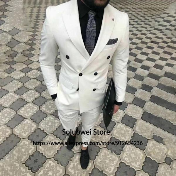blazers white double breasted tuxedo for groom wedding slim fit 2 piece jacket pants set costume homme formal peaked lapel mens suits, White;black
blazers white double breasted tuxedo for groom wedding slim fit 2 piece jacket pants set costume homme formal peaked lapel mens suits, White;black