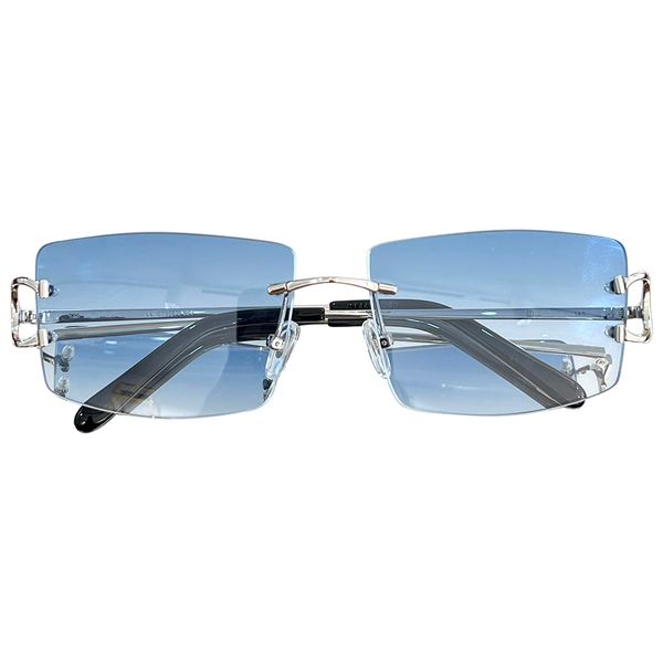 cart's new fashion frameless black metal men's sunglasses have a delicate touch and do not fade 3.0 high-definition anti-ultraviol, White;black
cart's new fashion frameless black metal men's sunglasses have a delicate touch and do not fade 3.0 high-definition anti-ultraviol, White;black