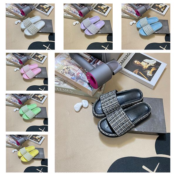 fashion designer lady slippers womens flats thick bottom heel ladies leather slipper flip flops quilted woman beach slides shoes l bath sand, Black
fashion designer lady slippers womens flats thick bottom heel ladies leather slipper flip flops quilted woman beach slides shoes l bath sand, Black