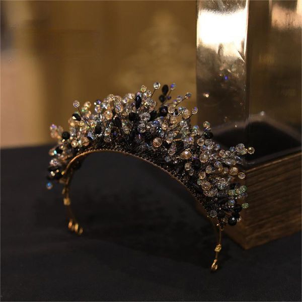 temperament luxury bride black crystal crown colorful ab diamond new noble headwear p studio versatile accessories ts-0085-a, Silver
temperament luxury bride black crystal crown colorful ab diamond new noble headwear p studio versatile accessories ts-0085-a, Silver