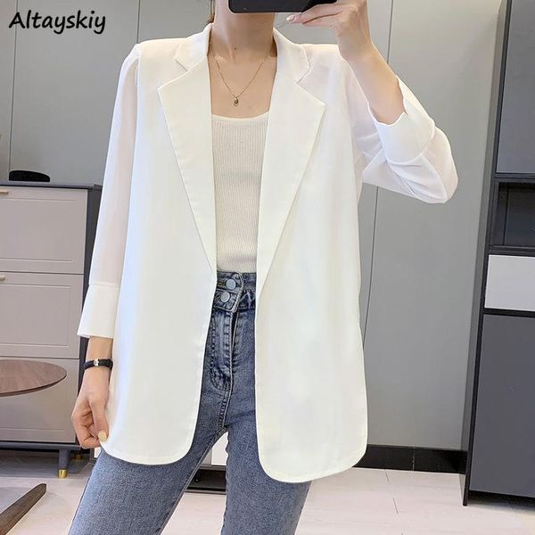 pants blazers women ins xs3xl notched loose solid elegant office lady openstitch nine quarter sleeve simple outwear female, White
pants blazers women ins xs3xl notched loose solid elegant office lady openstitch nine quarter sleeve simple outwear female, White