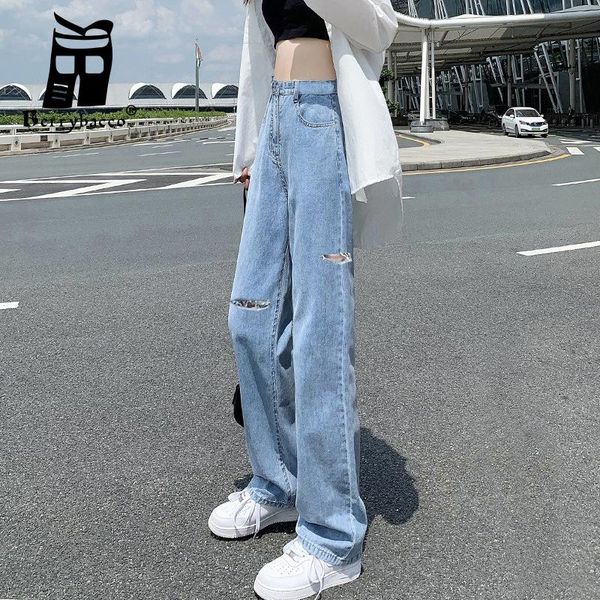 jeans summer women's pants bell bottoms ripped y2k high waist denim vintage hole flared wide leg female classic baggy trousers jeans, Blue
jeans summer women's pants bell bottoms ripped y2k high waist denim vintage hole flared wide leg female classic baggy trousers jeans, Blue