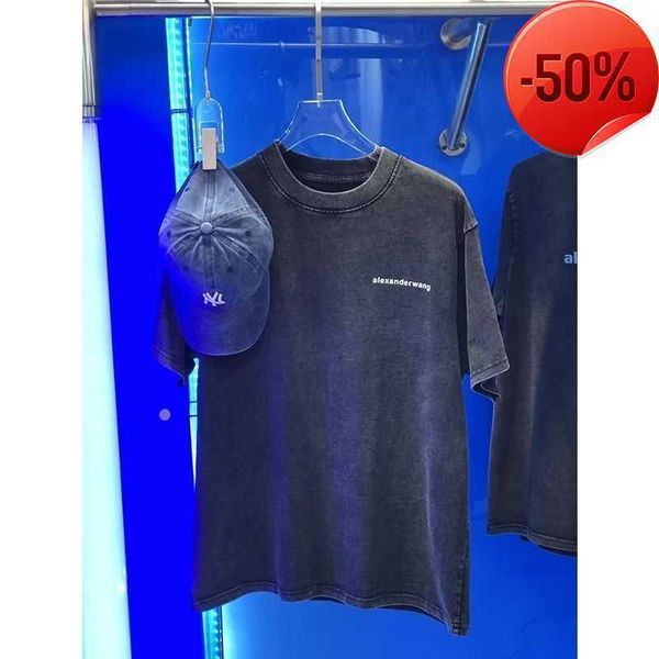 t shirt for women new style washed t-shirt old chest letter men's base short sleeve alexander 5kfz, White
t shirt for women new style washed t-shirt old chest letter men's base short sleeve alexander 5kfz, White