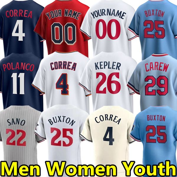 2023 custom baseball jerseys carlos correa byron buxton jorge polanco royce lewis max kepler joey gallo trevor larnach sonny gray killebrew, Blue;black
2023 custom baseball jerseys carlos correa byron buxton jorge polanco royce lewis max kepler joey gallo trevor larnach sonny gray killebrew, Blue;black