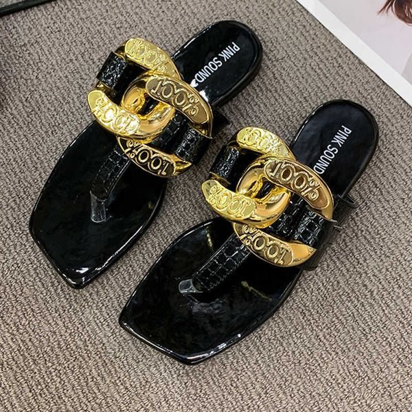 slippers luxury brand summer chain slingback flip flop dress party women slippers 2023 new fashion ladies slides women shoes sandals j230502, Black
slippers luxury brand summer chain slingback flip flop dress party women slippers 2023 new fashion ladies slides women shoes sandals j230502, Black