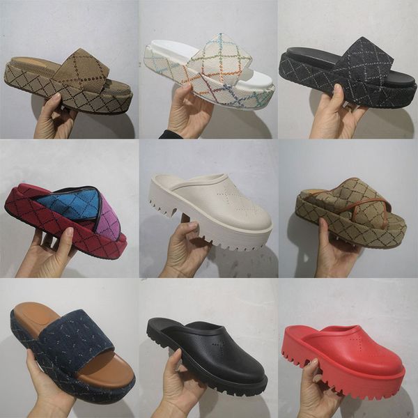 2023 luxury designer sandals women platforms floral brocade slippers flats rubber platform blue gear bottoms mens womens loafers casual slid, Black
2023 luxury designer sandals women platforms floral brocade slippers flats rubber platform blue gear bottoms mens womens loafers casual slid, Black