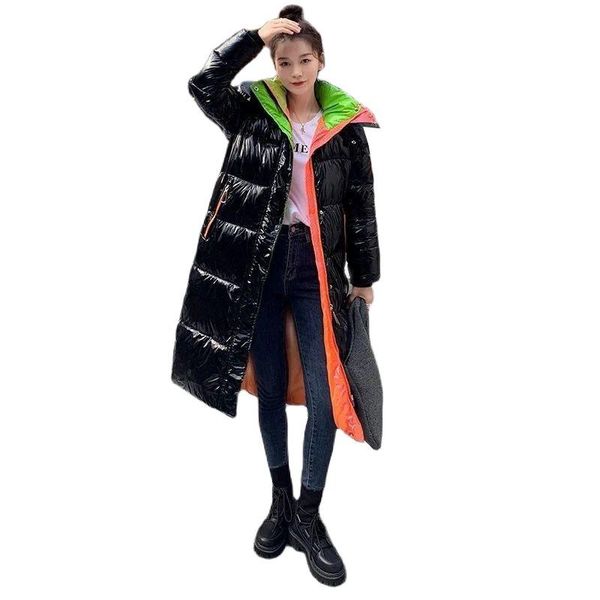 leather winter cotton padded jacket 2021 new female korean style midlength down padded coat winter thickened padded jacket trend m481, Black
leather winter cotton padded jacket 2021 new female korean style midlength down padded coat winter thickened padded jacket trend m481, Black